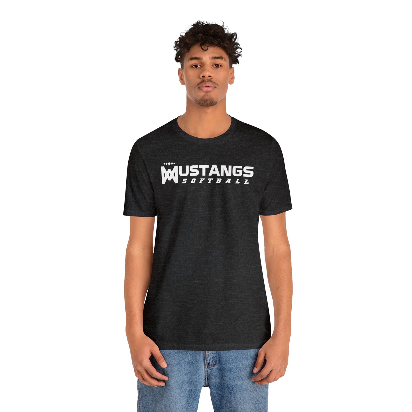 M Mustangs Softball Unisex Soft Shirt SOFTBALL ELEM