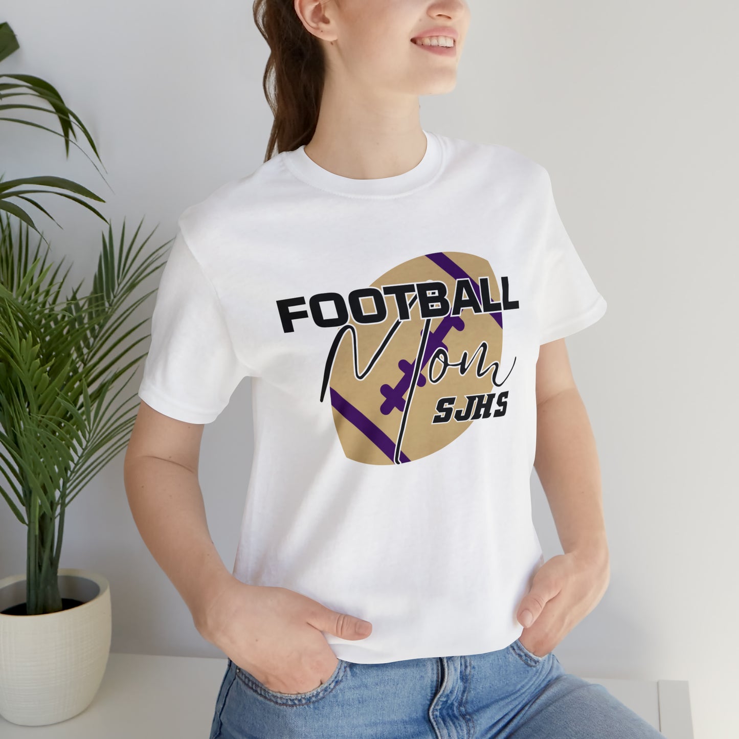 Football Mom Unisex Jersey Short Sleeve Tee FOOTBALL HS