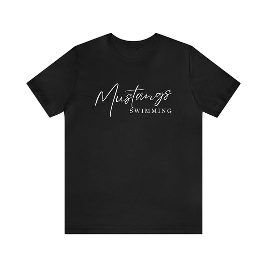 Mustangs Swimming Script Unisex Jersey Short Sleeve Tee SWIM HS