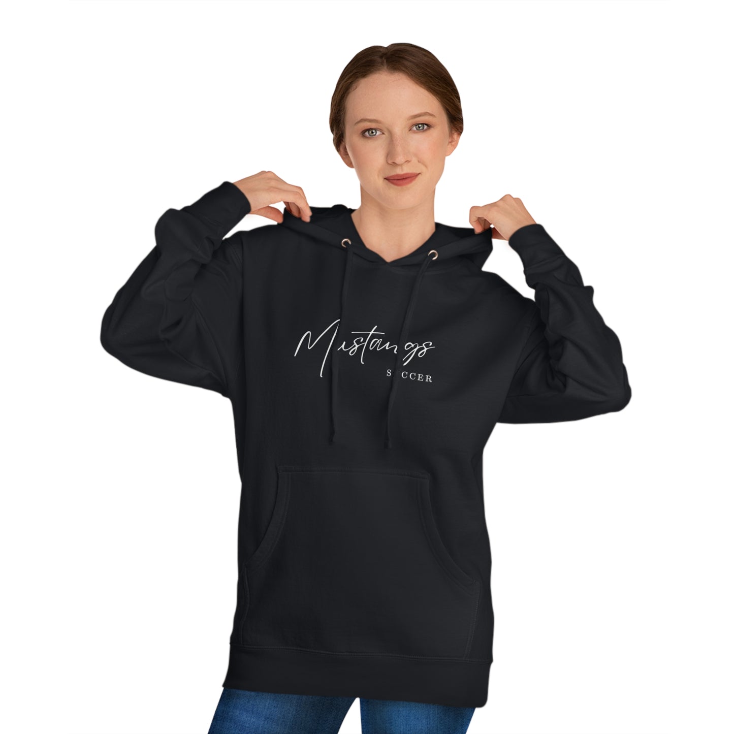 Mustangs Basketball Script Unisex Hooded Sweatshirt BASKETBALL HS