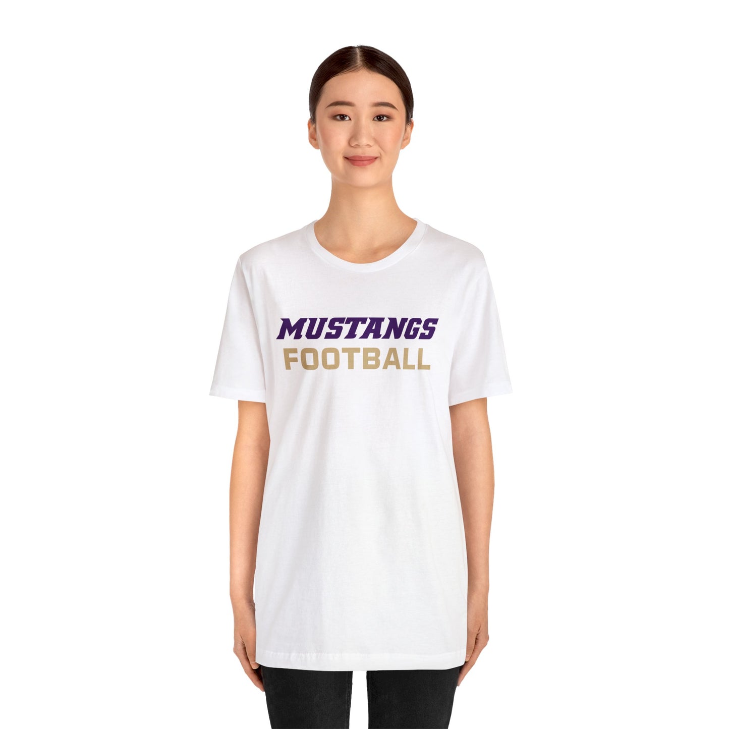 Mustangs Football Simple Unisex Jersey Short Sleeve Tee FOOTBALL ELEM