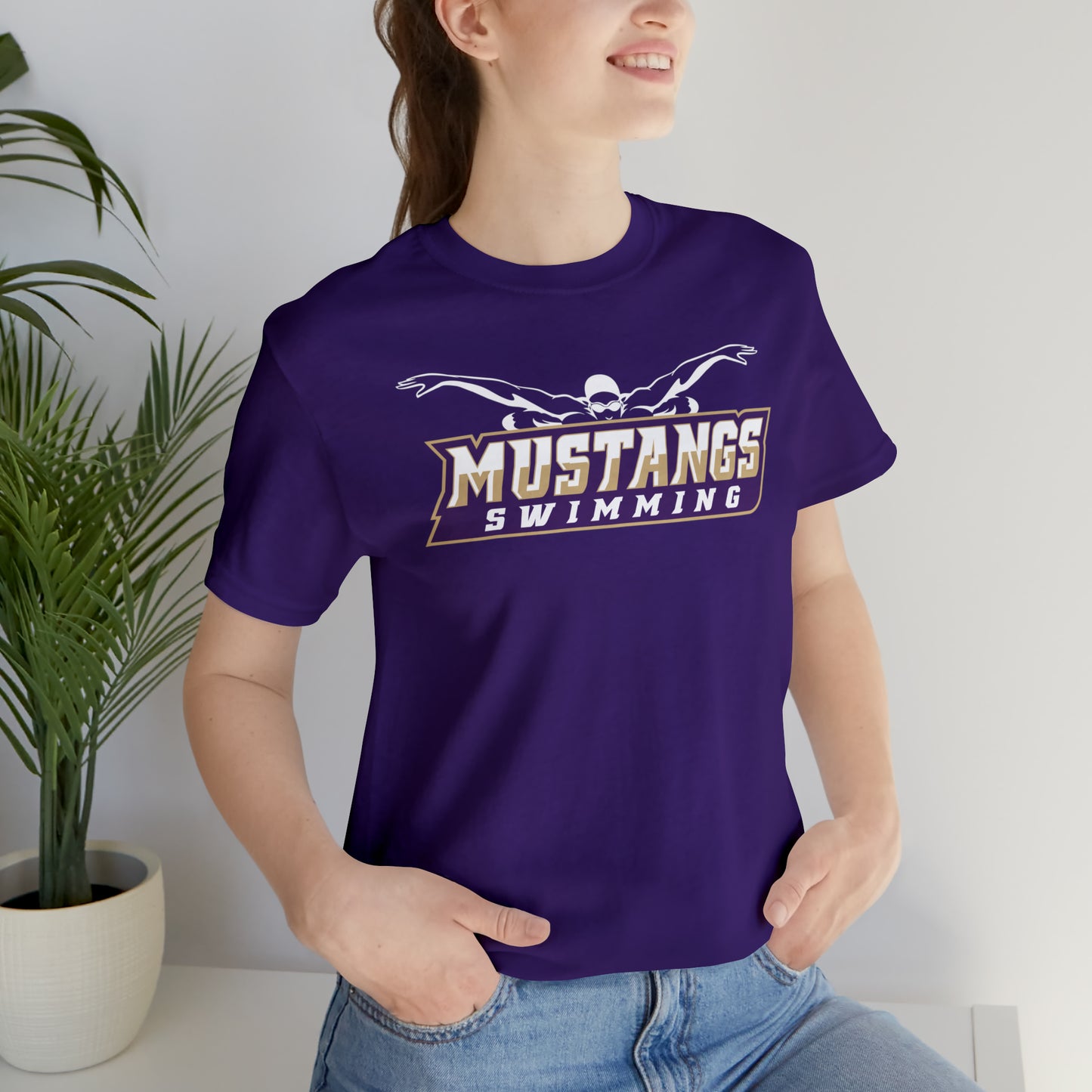 Mustangs Athletics Swimming Unisex Jersey Short Sleeve Tee SWIM HS