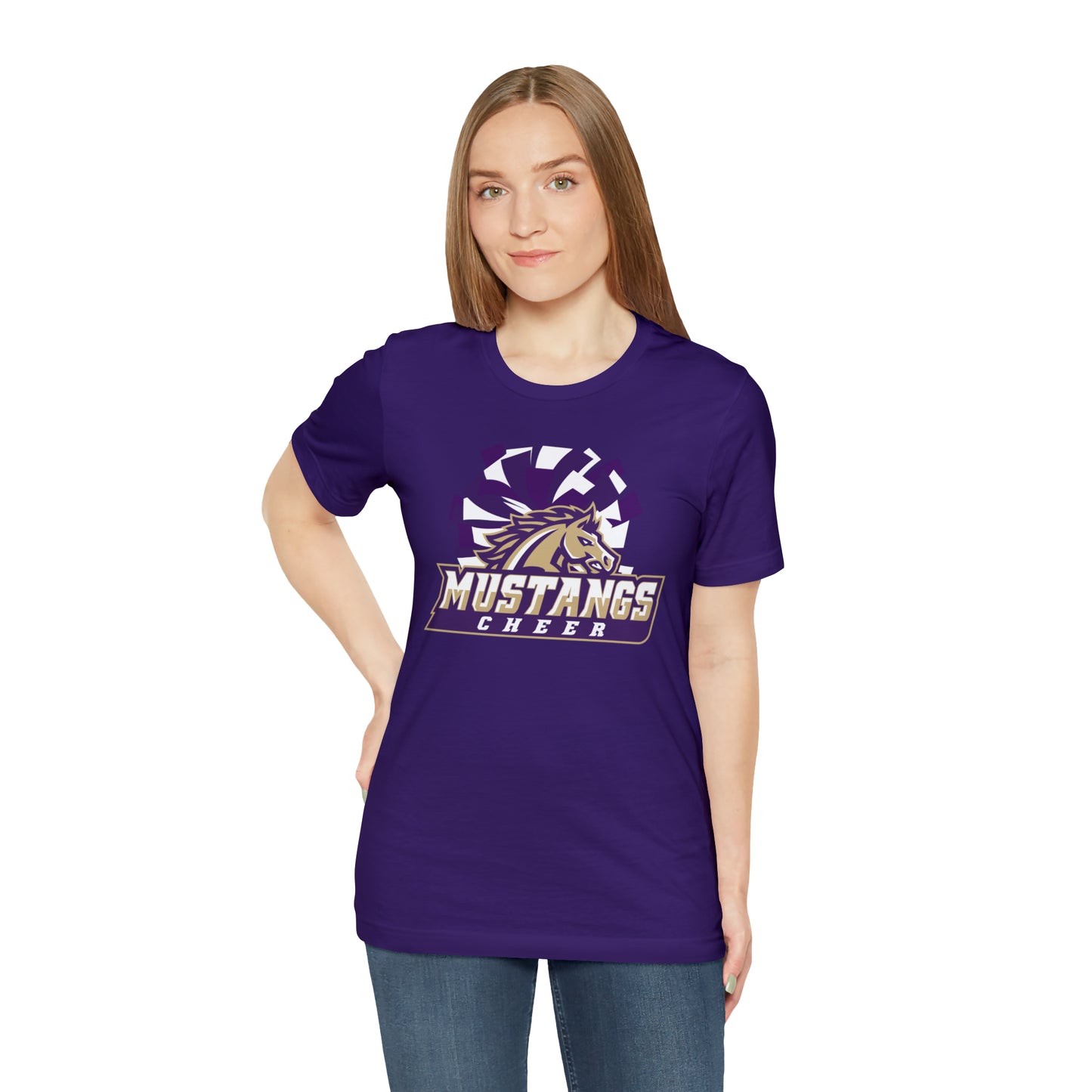 Mustangs Athletics Cheer Unisex Jersey Short Sleeve Tee CHEER HS