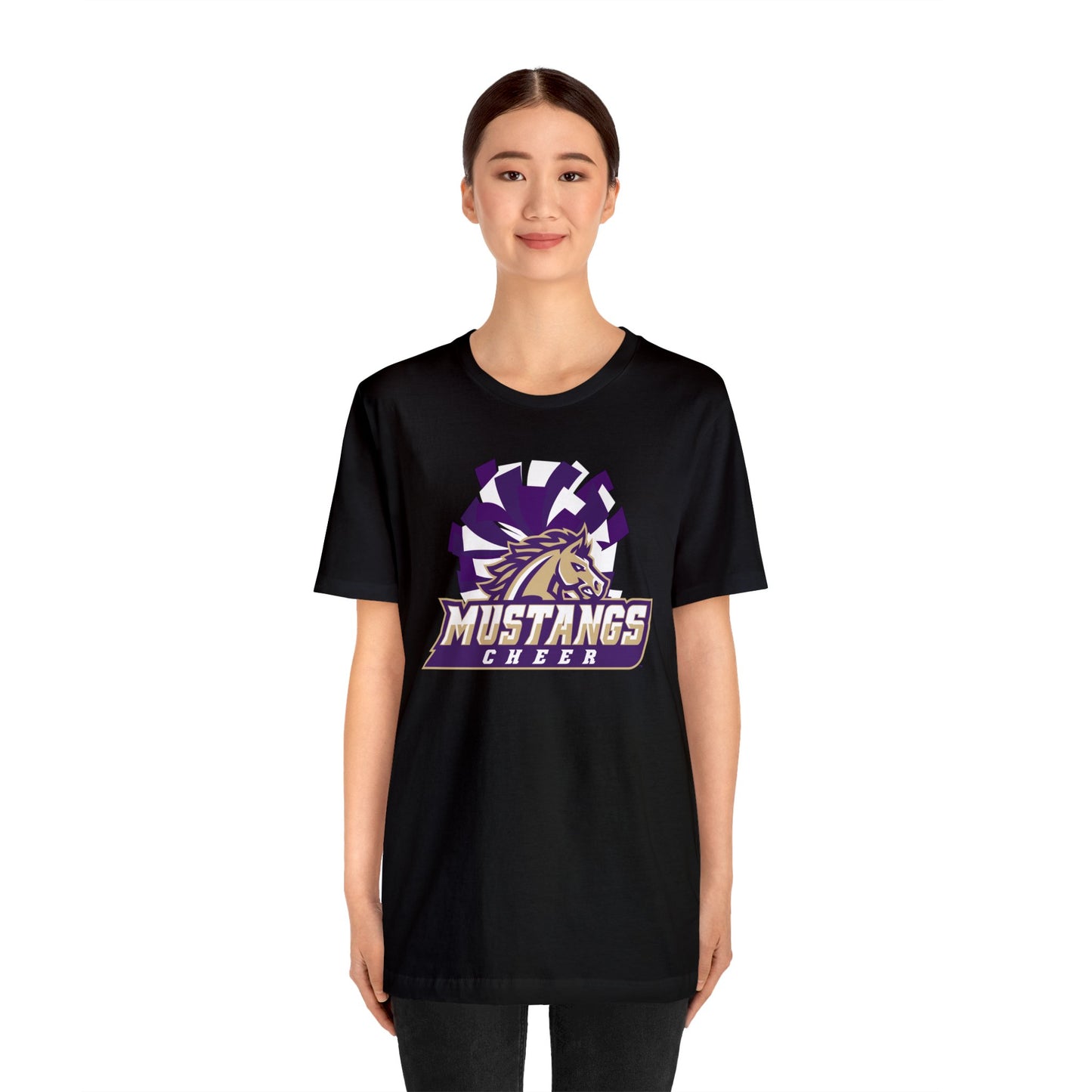 Mustangs Athletics Cheer Unisex Jersey Short Sleeve Tee CHEER ELEM