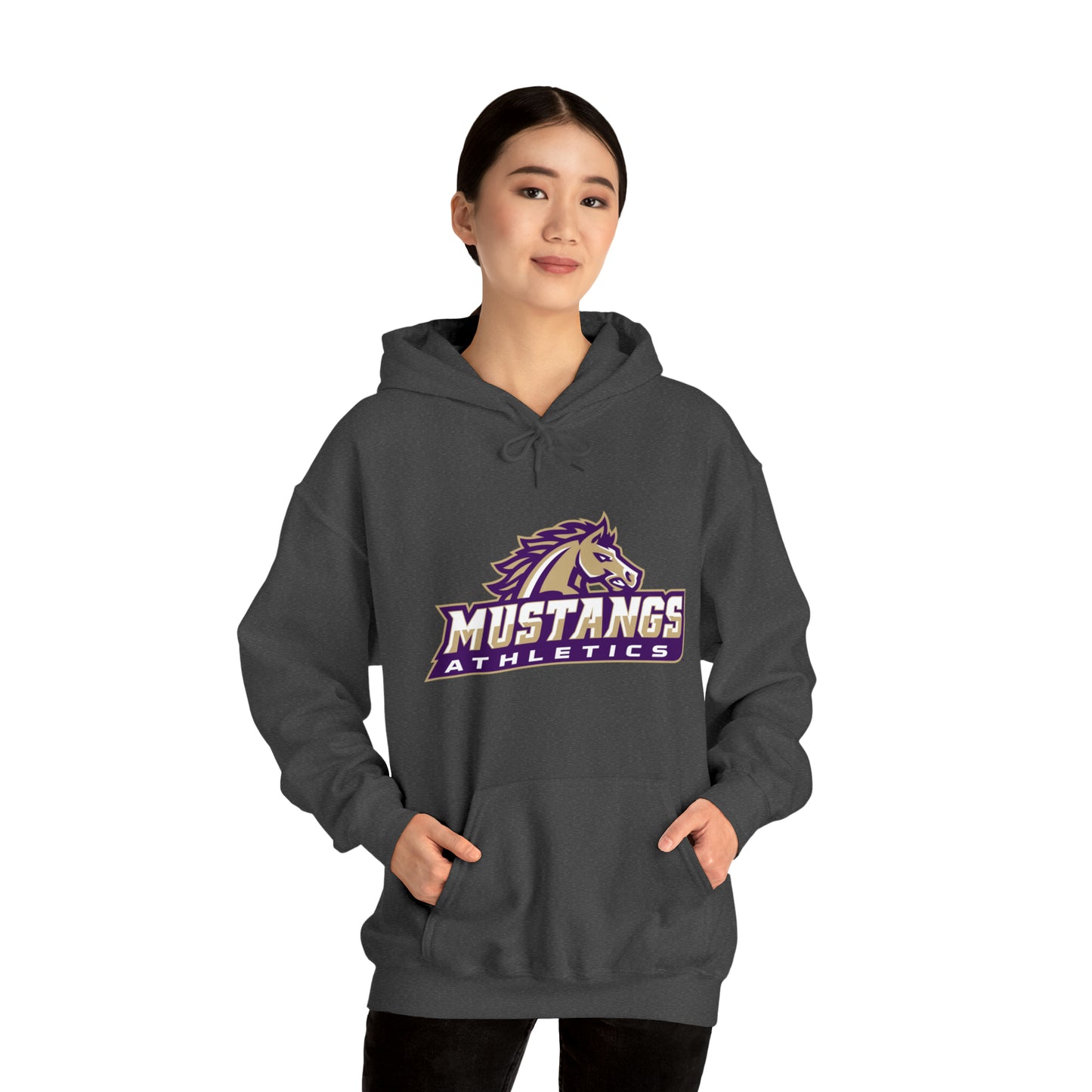 Mustangs Athletics Pullover Hoodie Unisex Heavy Blend Hooded Sweatshirt ATHLETICS