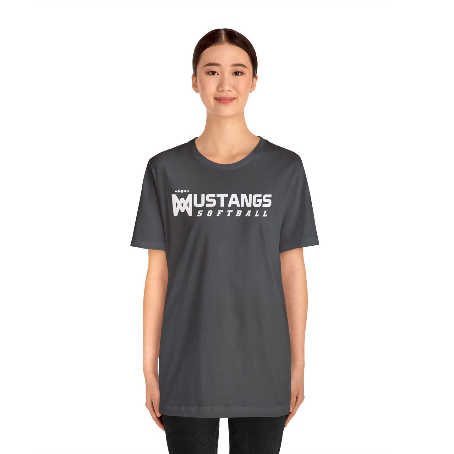 M Mustangs Softball Unisex Soft Shirt SOFTBALL ELEM