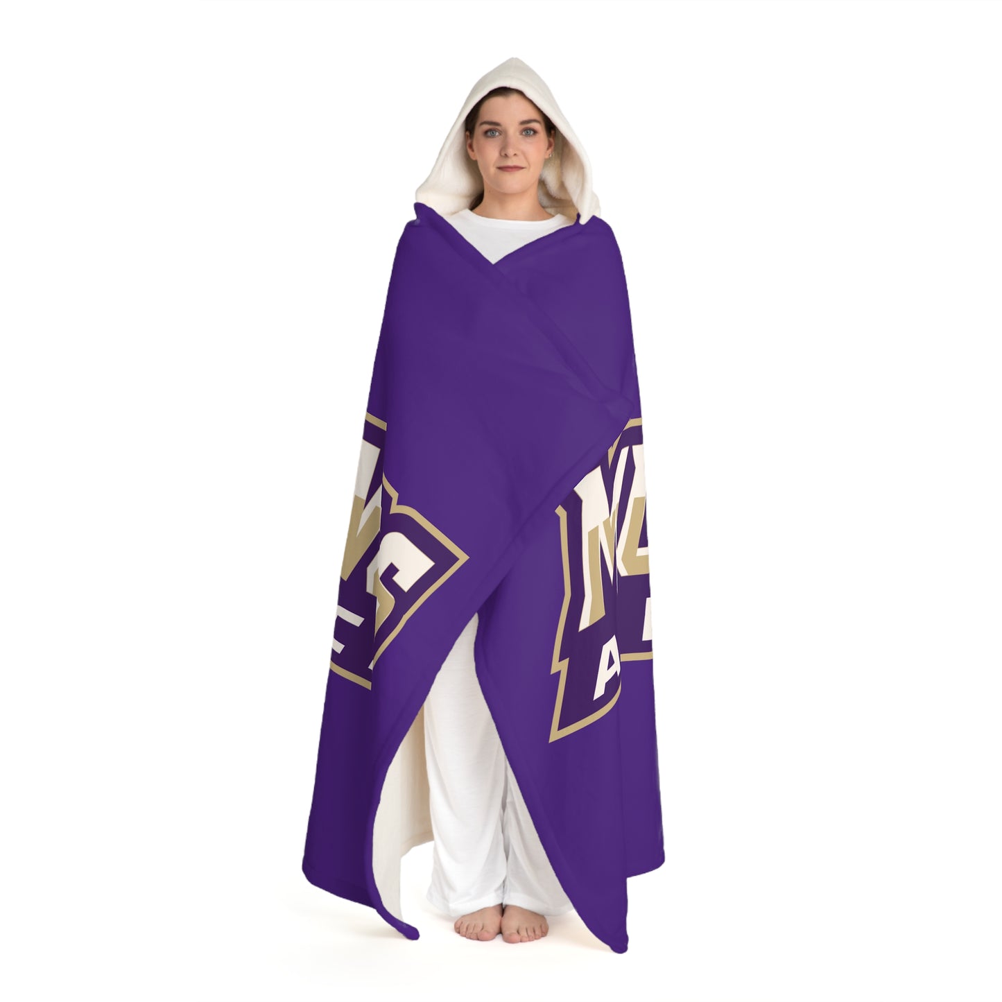 Mustang Athletics Hooded Sherpa Fleece Blanket ATHLETICS