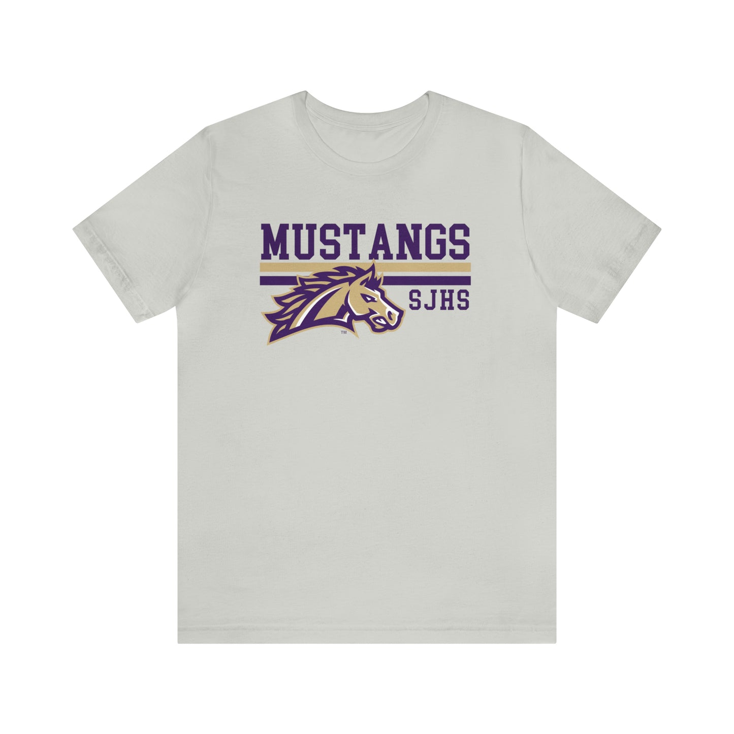 Mustangs Striped Unisex Jersey Short Sleeve Tee HIGH SCHOOL