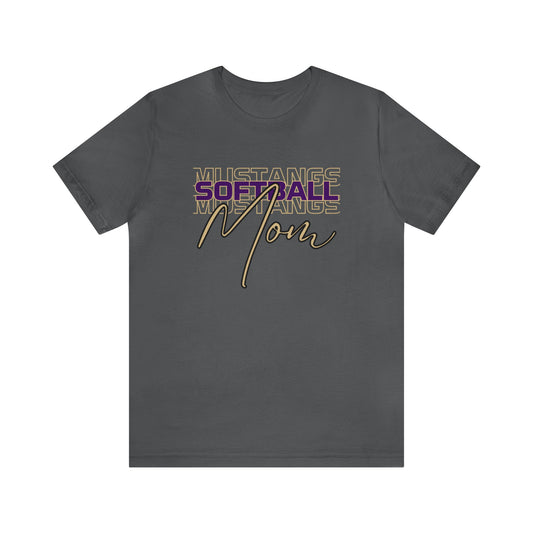 Softball Mom Repeat Unisex Soft Shirt SOFTBALL HS