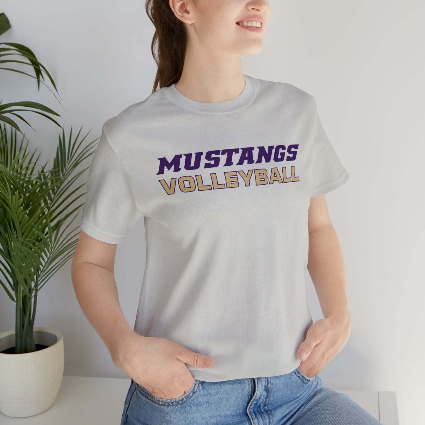 Mustangs Volleyball Simple Unisex Jersey Short Sleeve Tee VOLLEYBALL HS