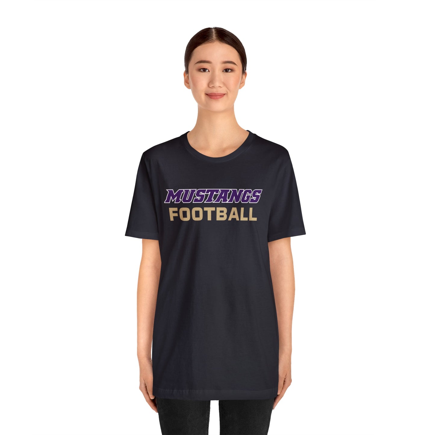 Mustangs Football Simple Unisex Jersey Short Sleeve Tee FOOTBALL ELEM