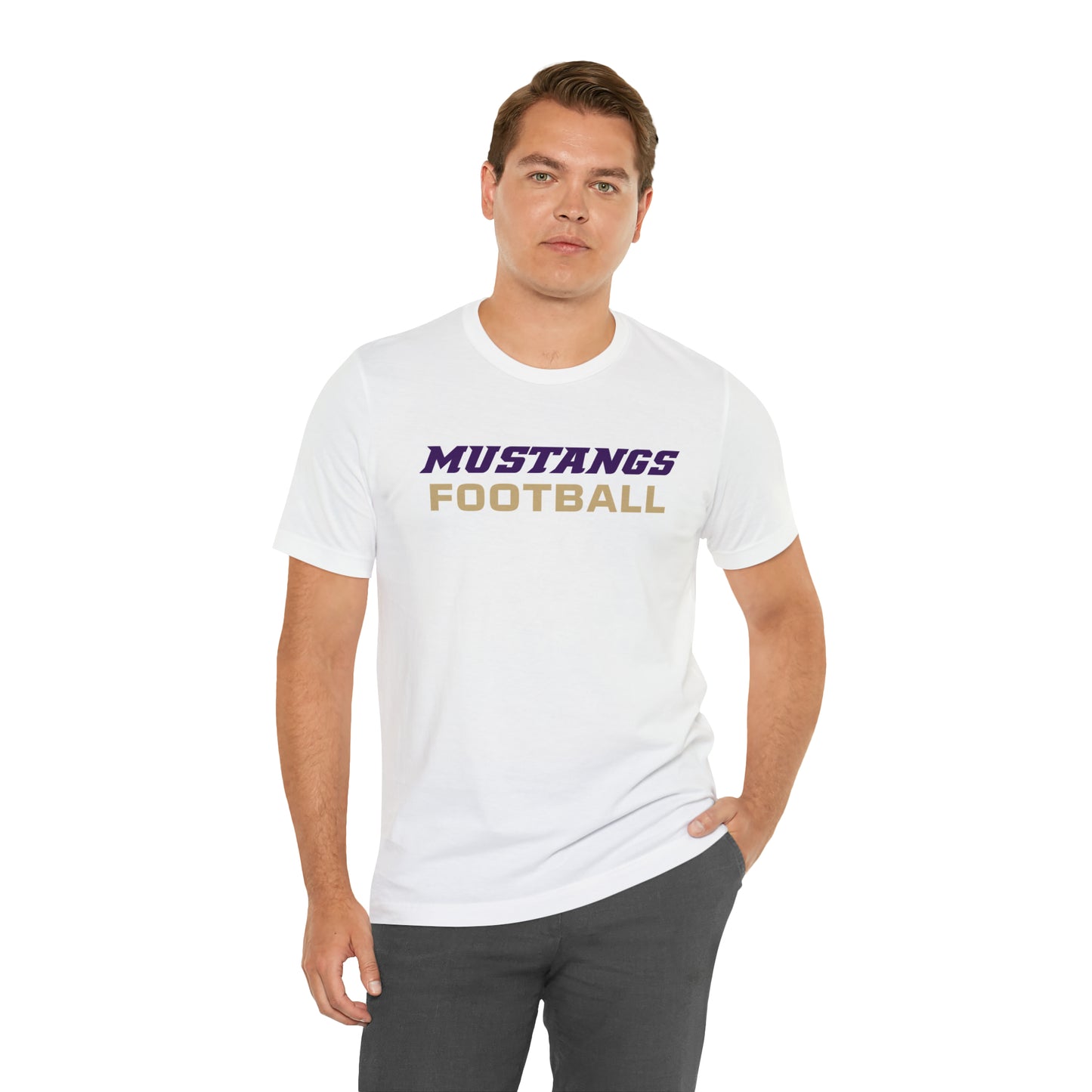 Mustangs Football Simple Unisex Jersey Short Sleeve Tee FOOTBALL HS