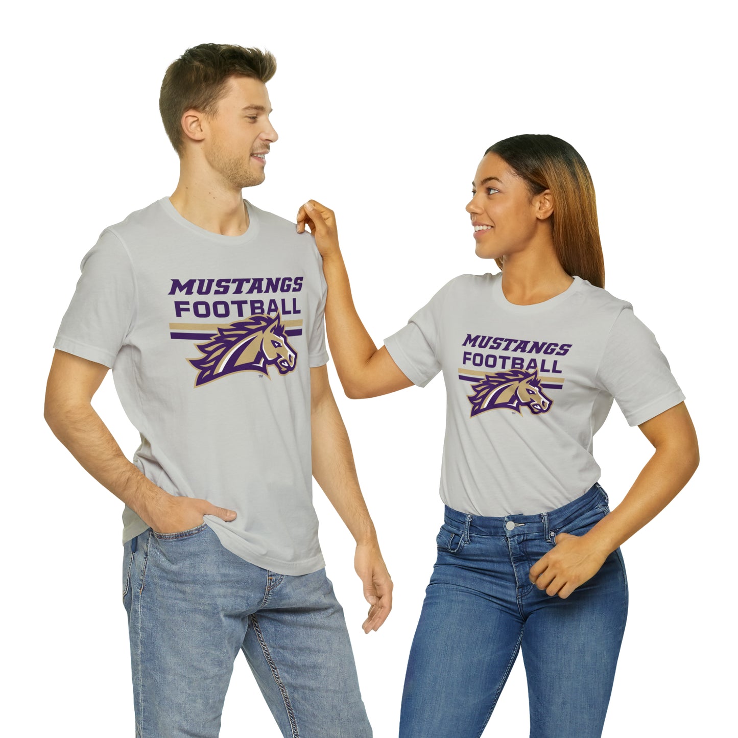 Mustangs Football Line Unisex Jersey Short Sleeve Tee FOOTBALL HS