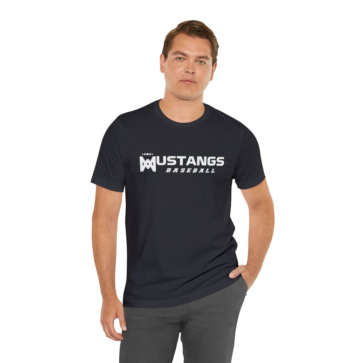 Mustangs Baseball Company of Mary Unisex Jersey Short Sleeve Tee BASEBALL HS