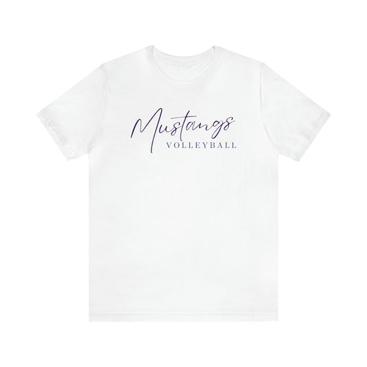 Mustangs Volleyball Script Unisex Jersey Short Sleeve Tee VOLLEYBALL HS