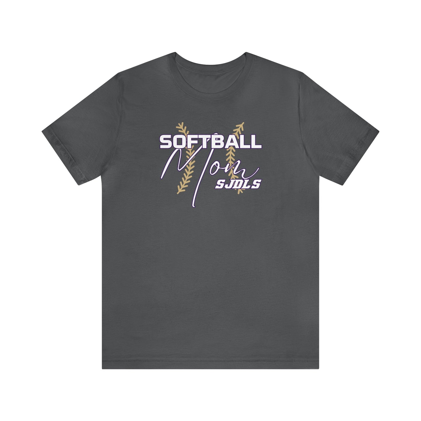 Softball Mom Stiches and Script Unisex Jersey Short Sleeve Tee  SOFTBALL ELEM