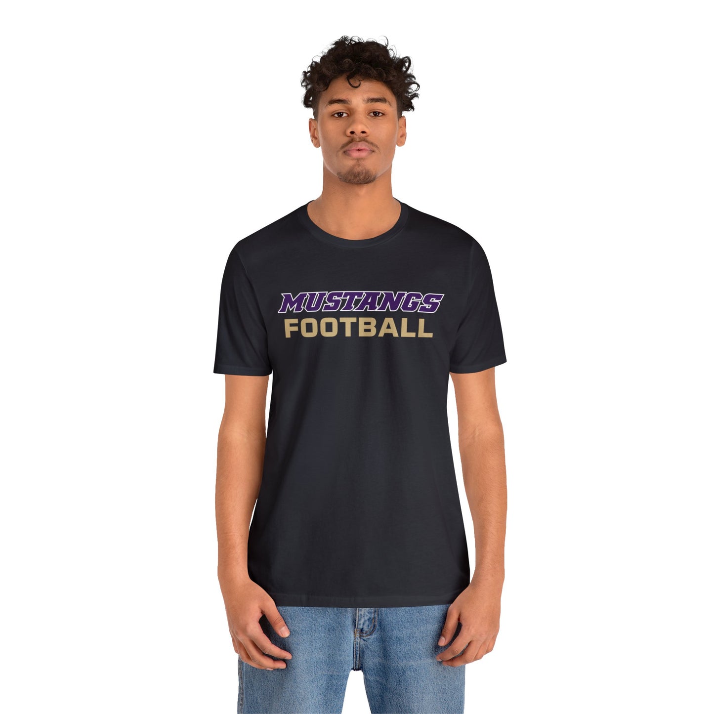 Mustangs Football Simple Unisex Jersey Short Sleeve Tee FOOTBALL ELEM