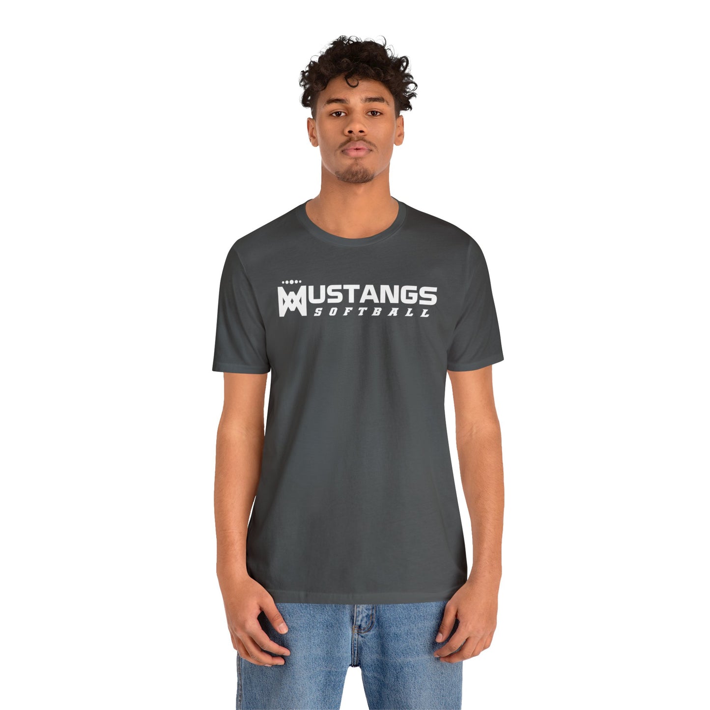 M Mustangs Softball Unisex Soft Shirt SOFTBALL ELEM