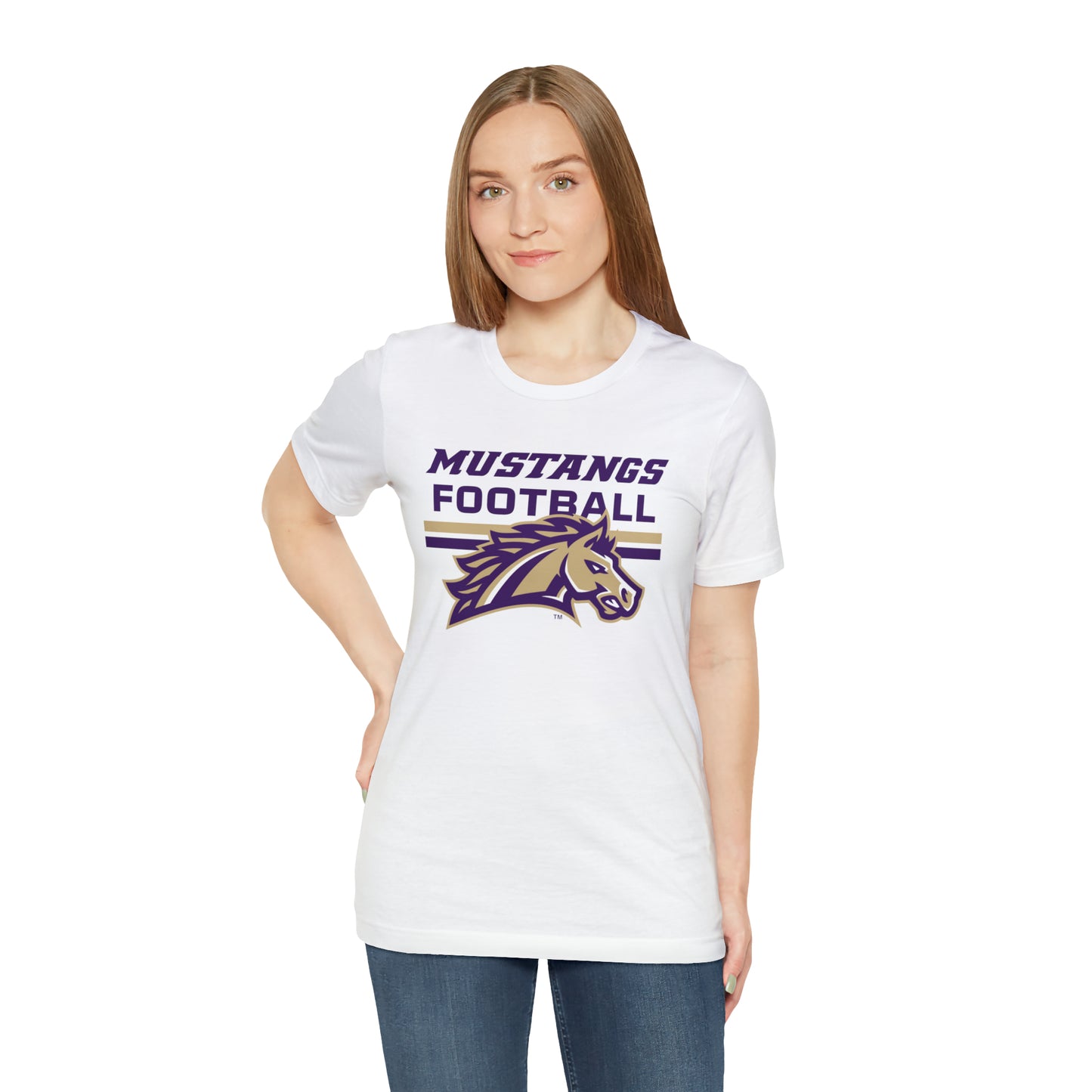 Mustangs Football Line Unisex Jersey Short Sleeve Tee FOOTBALL HS