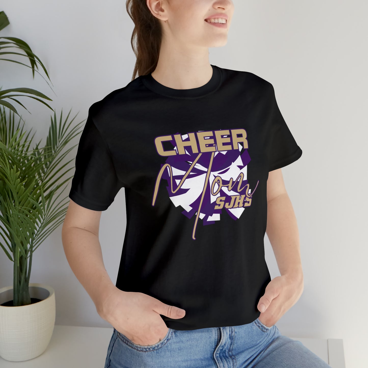 Cheer Mom Unisex Jersey Short Sleeve Tee CHEER HS