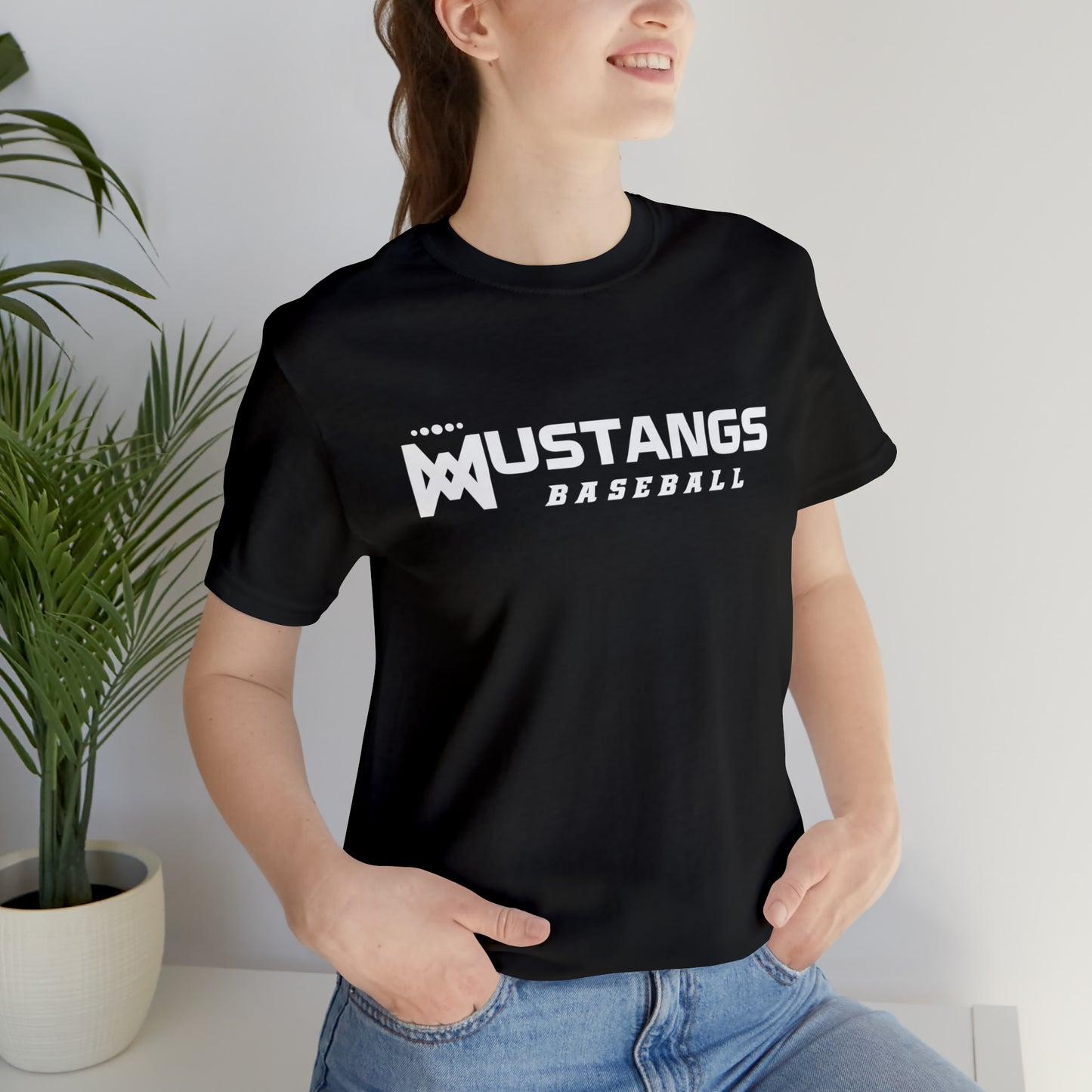 Mustangs Baseball Company of Mary Unisex Jersey Short Sleeve Tee BASEBALL HS