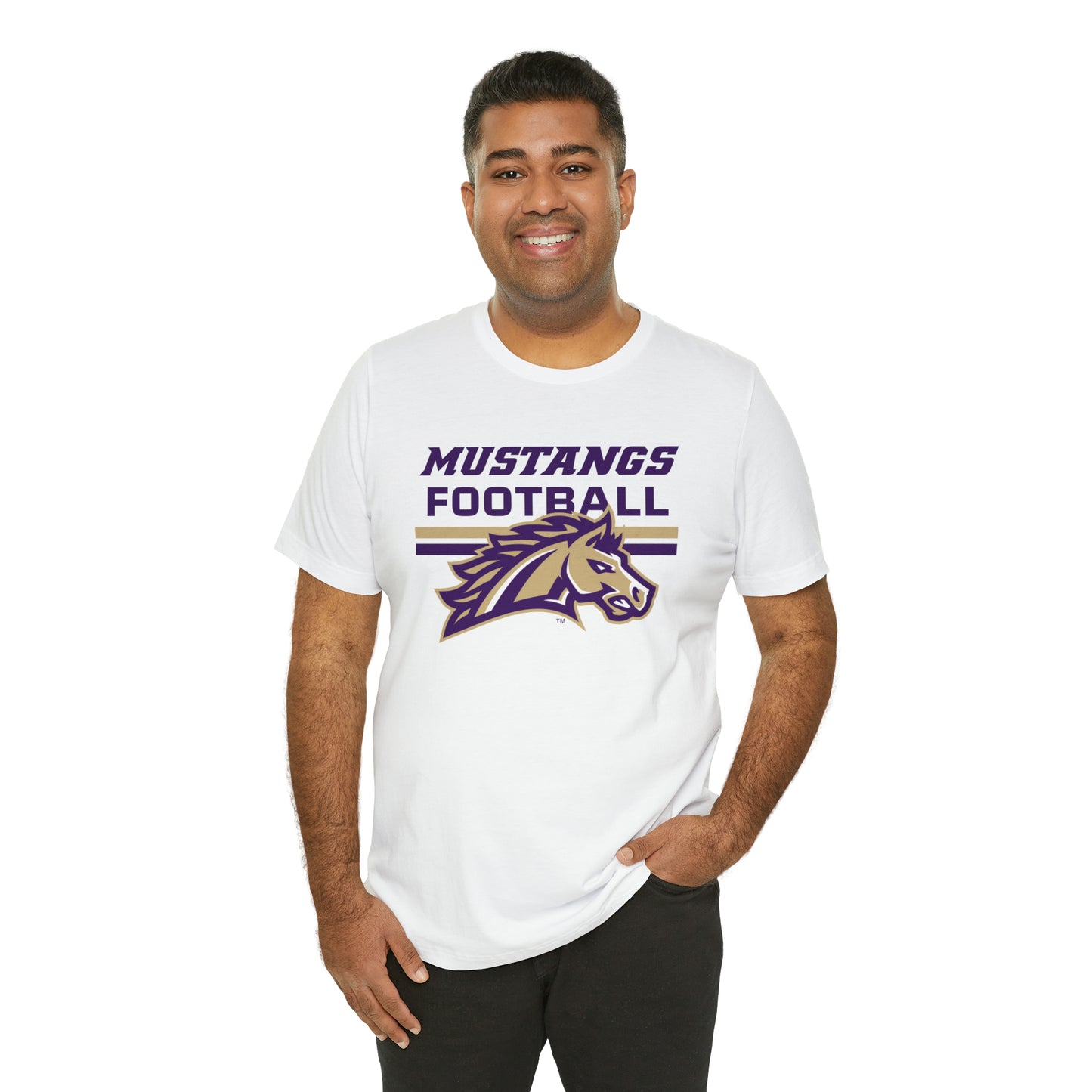 Mustangs Football Line Unisex Jersey Short Sleeve Tee FOOTBALL HS