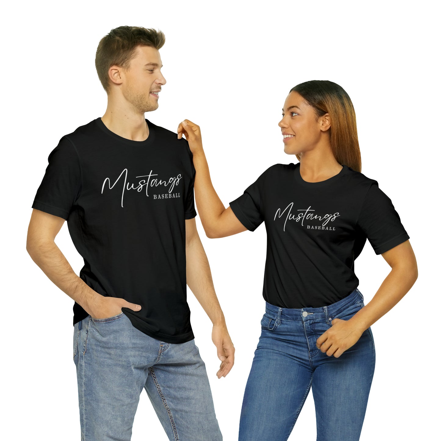 Mustangs Baseball Script Unisex Jersey Short Sleeve Tee BASEBALL HS