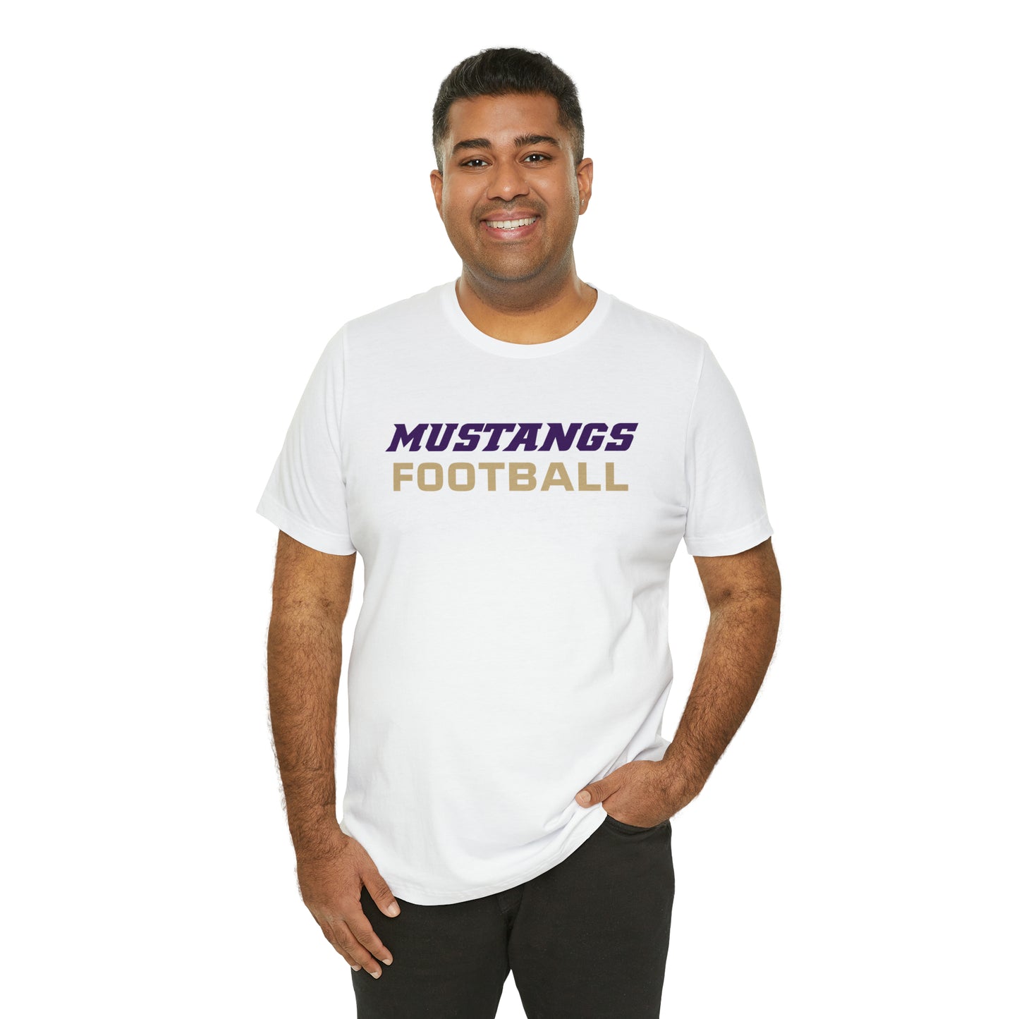 Mustangs Football Simple Unisex Jersey Short Sleeve Tee FOOTBALL HS