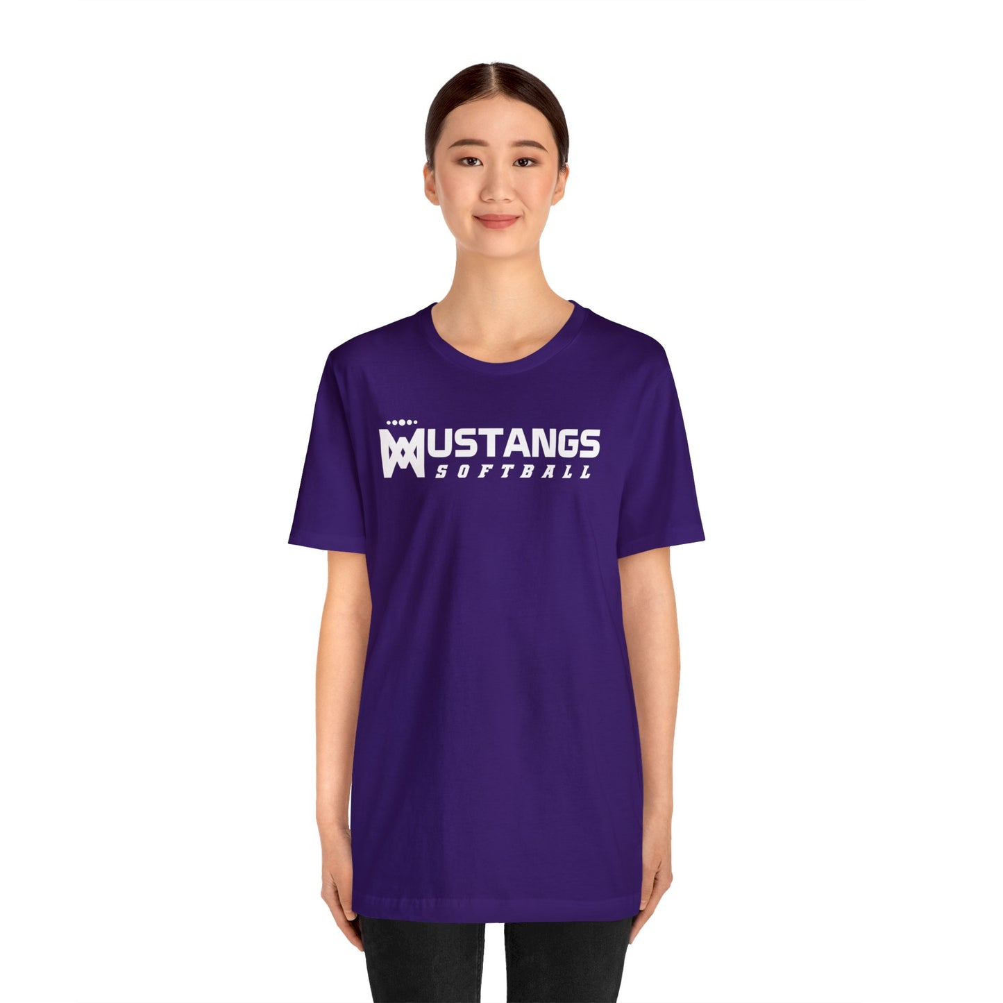 M Mustangs Softball Unisex Soft Shirt SOFTBALL ELEM