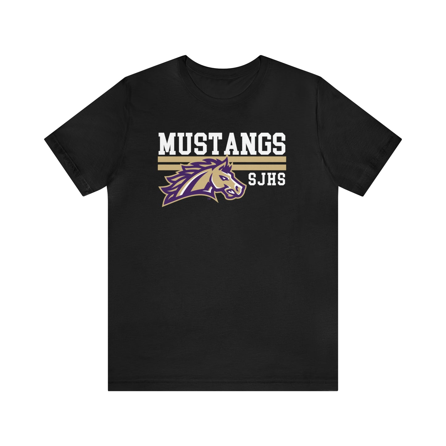 Mustangs Striped Unisex Jersey Short Sleeve Tee HIGH SCHOOL