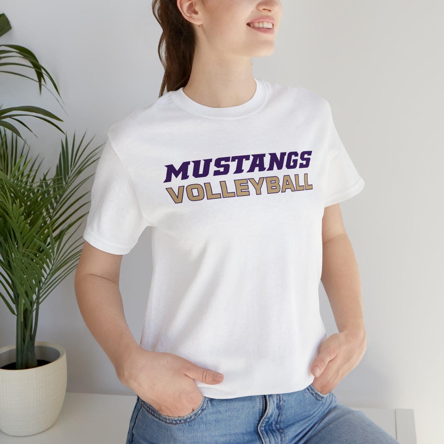 Mustangs Volleyball Simple Unisex Jersey Short Sleeve Tee VOLLEYBALL HS