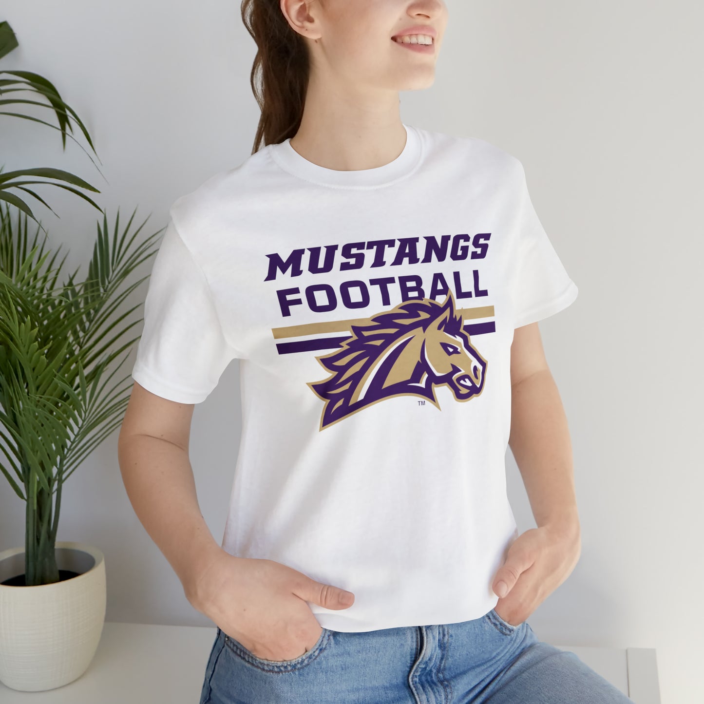 Mustangs Football Line Unisex Jersey Short Sleeve Tee FOOTBALL HS