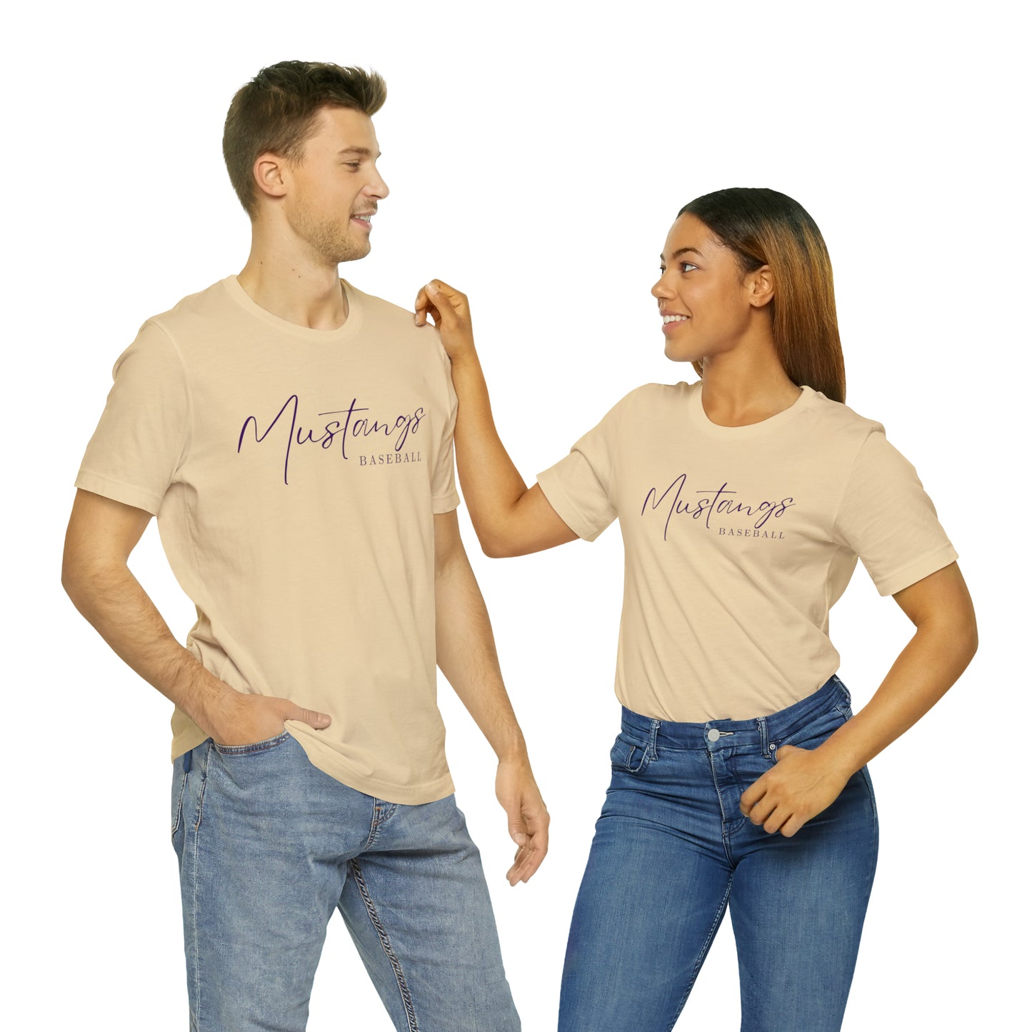 Mustangs Baseball Script Unisex Jersey Short Sleeve Tee BASEBALL HS