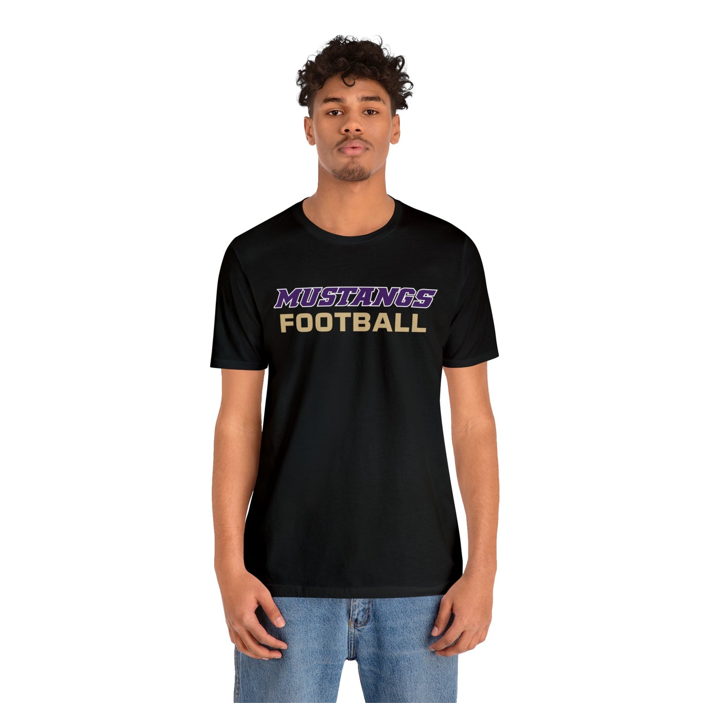 Mustangs Football Simple Unisex Jersey Short Sleeve Tee FOOTBALL ELEM