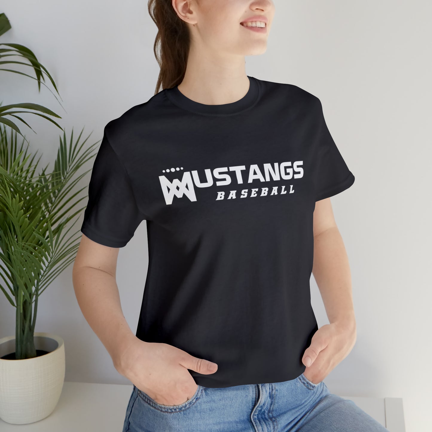 Mustangs Baseball Company of Mary Unisex Jersey Short Sleeve Tee BASEBALL HS