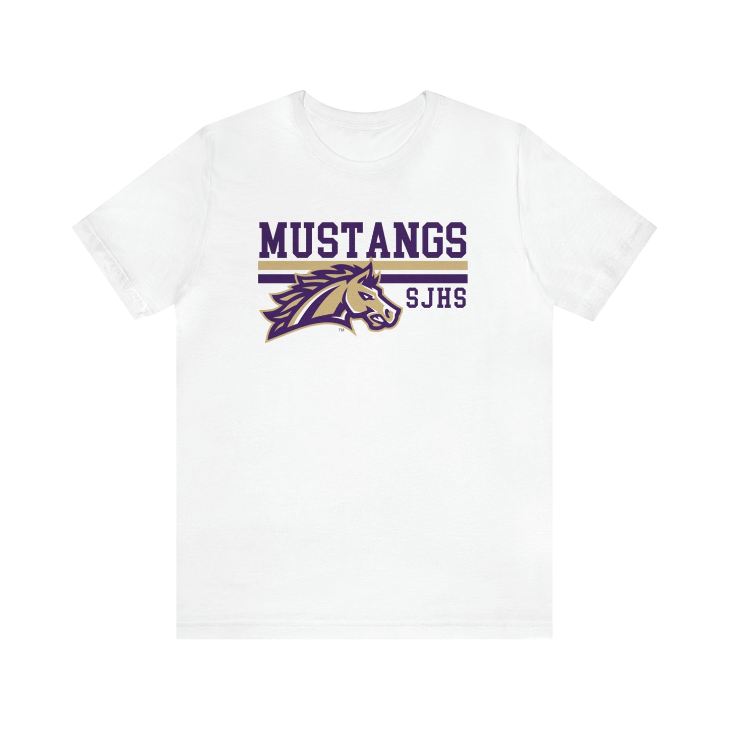 Mustangs Striped Unisex Jersey Short Sleeve Tee HIGH SCHOOL