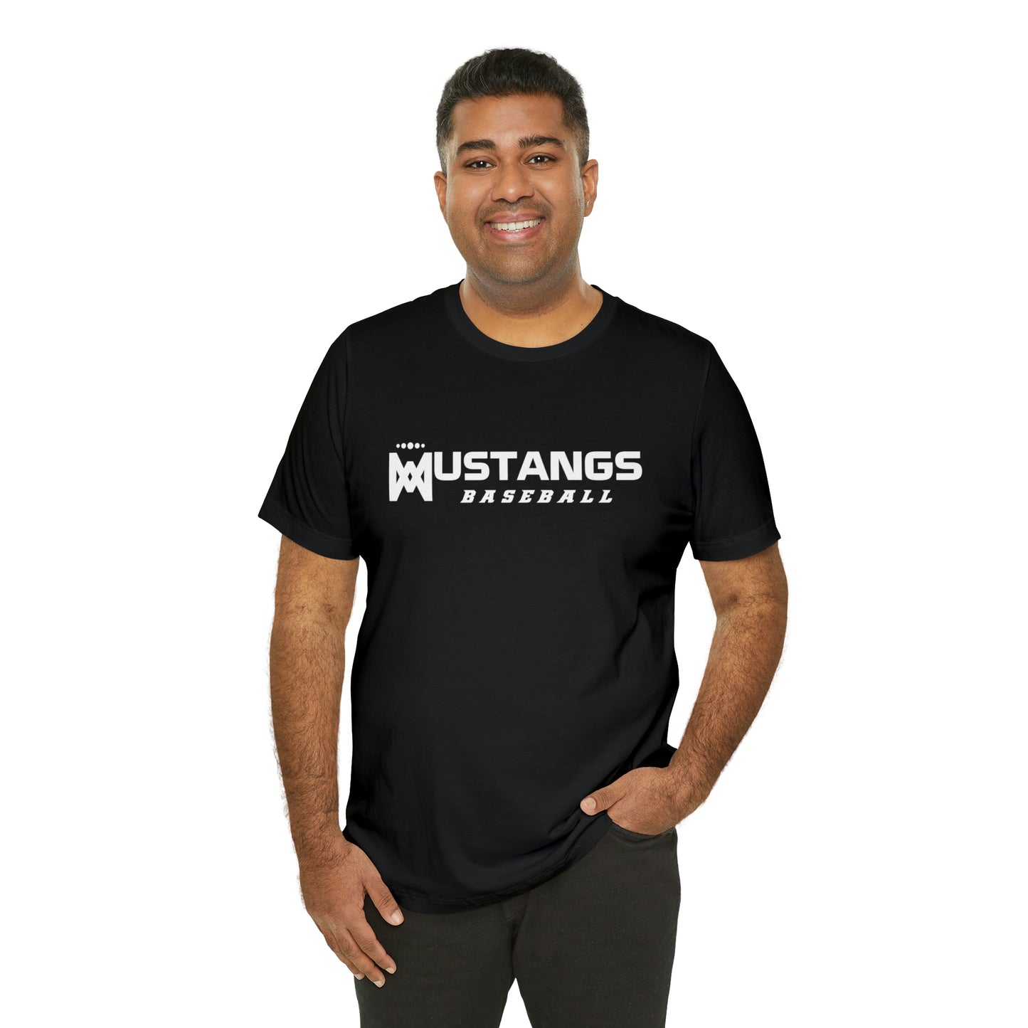 Mustangs Baseball Company of Mary Unisex Jersey Short Sleeve Tee BASEBALL HS