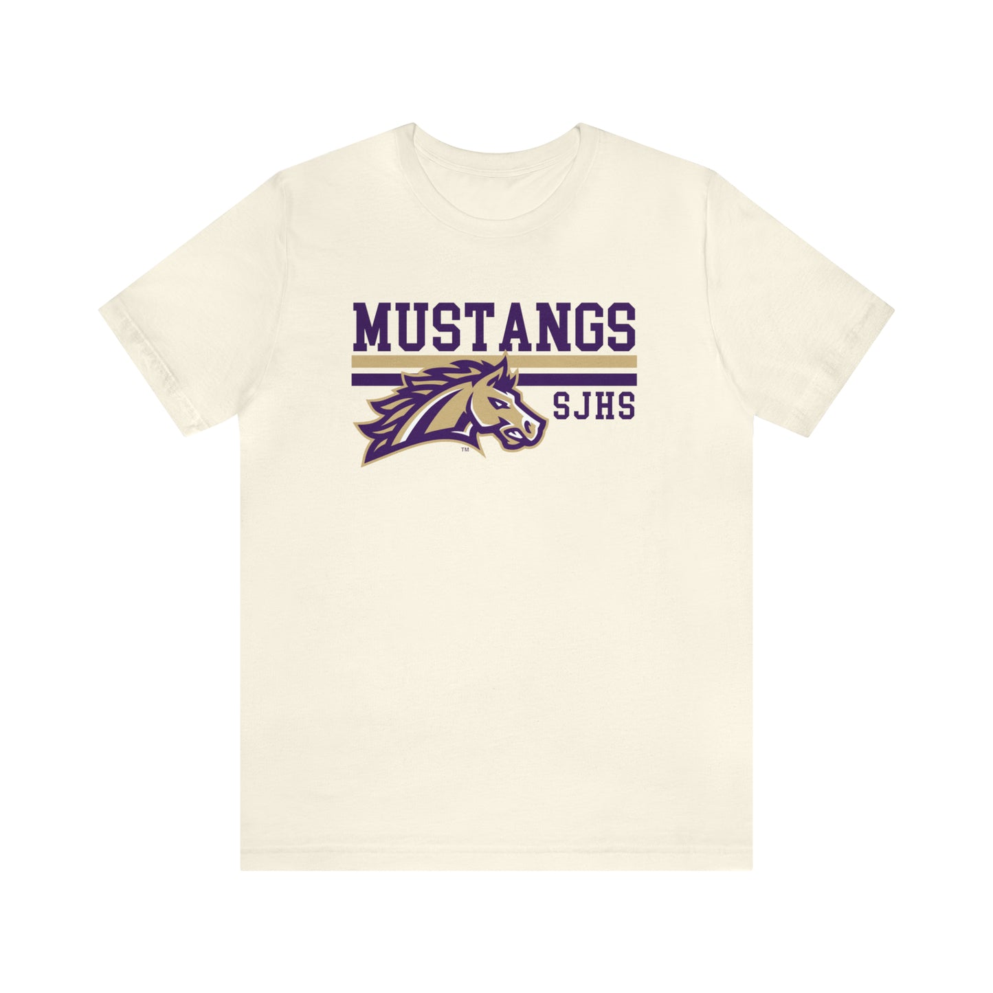 Mustangs Striped Unisex Jersey Short Sleeve Tee HIGH SCHOOL