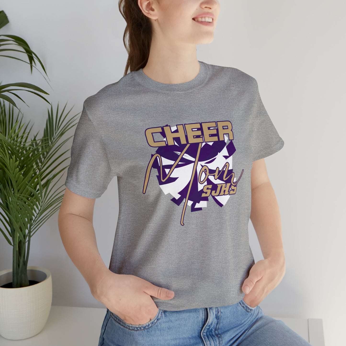 Cheer Mom Unisex Jersey Short Sleeve Tee CHEER HS