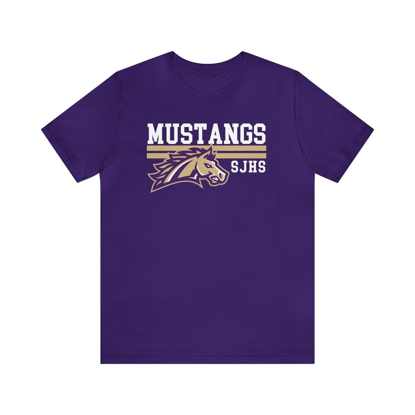 Mustangs Striped Unisex Jersey Short Sleeve Tee HIGH SCHOOL