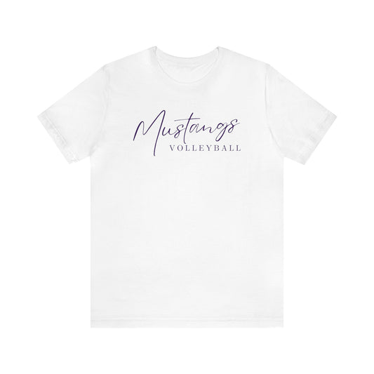 Mustangs Volleyball Script Unisex Jersey Short Sleeve Tee VOLLEYBALL ELEM